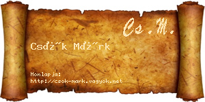 Csók Márk névjegykártya
