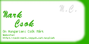 mark csok business card